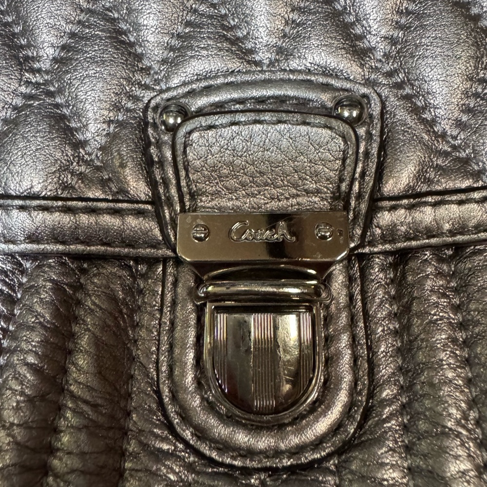 Coach Metallic Chrome Pristine Shoulder Bag - Picture 3 of 6